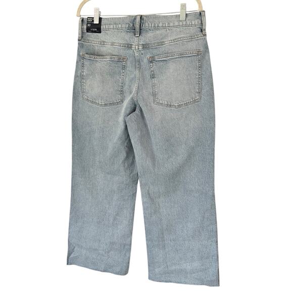 NWD J. Crew Wide Leg Cropped Jeans All Day Stretch Spring Storm Blue Size 30 - Picture 4 of 10